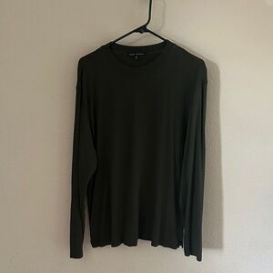 Robert Barakett Men's Long-Sleeve Crewneck Shirt - Dark Green